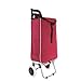 Produktbild Einkaufstrolley Klappbarer Wearable Einkaufswagen Folding Einkaufswagen Haushalts-beweglicher Einkauf Grocery Folding Wagen Große Shopping Trolley-Tasche (Color : Two, Size : 25.5x21x94cm)