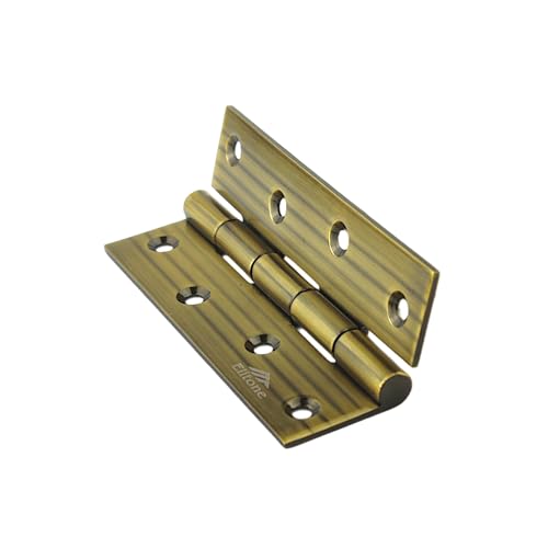Image of Stainless Steel Window & Door Butt Hinges Kabja for Home /Office /Hotel for Main Door /Wooden Door /Kitchen, SS Welded Heads(12 Piece,Linear Antique, 4 Inch x 12 Gauge /2.5 mm