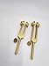 Yantra Professionally Tuned Fifth Harmonic Weighted Gold Color Yin Yang Tuning Tune Fork Set C 256 G 384 with Removable Gem Feet and Storage Bag