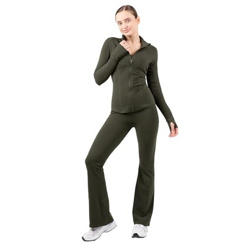 Image of YITTY Active Women's Ultraluxe Full Zip Jacket, Athleisure, 4-Way-Stretch, Thumbholes