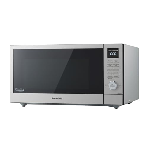 Panasonic NN-SD78LS 1.6 cu.ft Cyclonic Inverter Countertop Microwave Oven 1250Watt Power with Genius Sensor Cooking, cft, 19.44"D x 21.88"W x 11.94"H,Stainless Steel