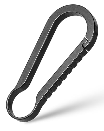 Amazon.co.jp: TIMULTI チタン キーホルダー 小型 カラビナ クリップ