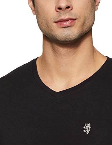 Image of Red Tape Men's Solid Regular T-Shirt (RPH6911A Black 2XL)