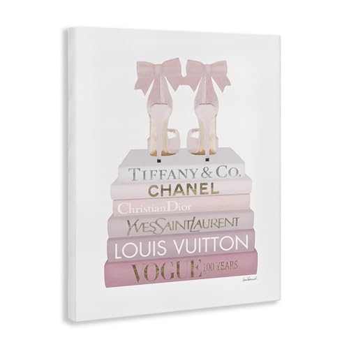 Stupell Industries Chic Shoes Glam Bookstack, Designed by Amanda Greenwood, 24 x 30, Canvas Wall Art3