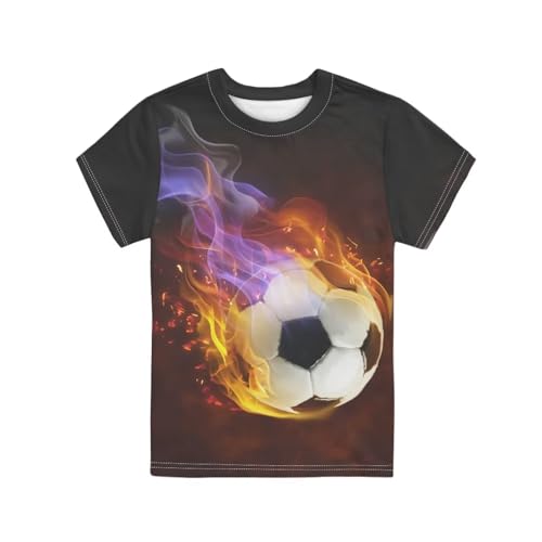 Image of JEOCODY Boys Girls Graphic Tees Funny 3D Printed Short Sleeve T-Shirts 3-16T