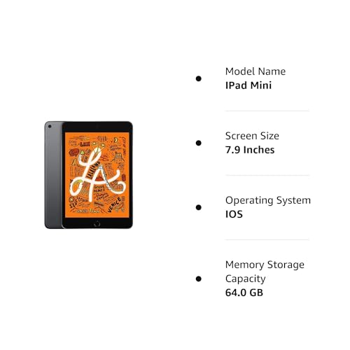 Image of Apple iPad Mini, 5th Gen (Wi-Fi, 64GB) - Space Gray (Renewed)