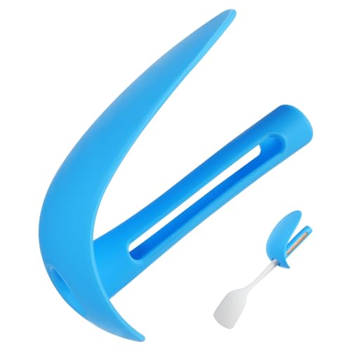 COLLBATH 1pc Heat Resistant Oil Splashing Spatula Cover Hand Protector Kitchen Gadget for Cooking Blue Comfortable Grip Material Streamlined Design Prevents Oil Splash