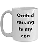 NA Tasse d'élevage d'orchidées - is My Zen - Tasse à café Cadeau Fleuriste Fleuriste Jardinier - Céramique Blanche