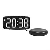 Radiowecker, intelligenter digitaler Wecker, digitaler Wecker, intelligenter vibrierender USB-Aufladung, klares LED-Display, Schlummerfunktion, tragbare Reiseuhr für Zuhause, Schlafzimmer, ABS, 12 x 4