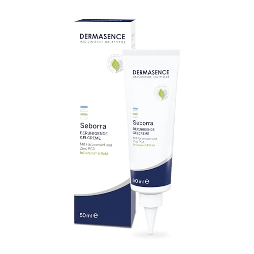 DERMASENCE Seborra Beruhigende Gelcreme, 50 ml – Leichte Pflege für fettige & unreine Haut, mattierend, mit Niacinamid, gegen Pickelmale & große Poren, vegane Gesichtscreme, auch für ölige Männerhaut