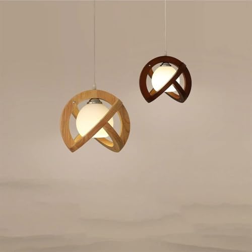 Lámpara de madera en forma de gota con cable ajustable para techos de salones elegantes 6