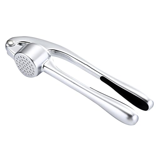 Sertay Knoblauch Ingwer Zerkleinerer, Knoblauch Crusher Profi, Knoblauch Stampfer Edelstahl, Manueller Knoblauch Entferner, Knoblauchpresse, Geeignet für Knoblauch, Ingwer, Kreuzkümmel, Chili (Silber)