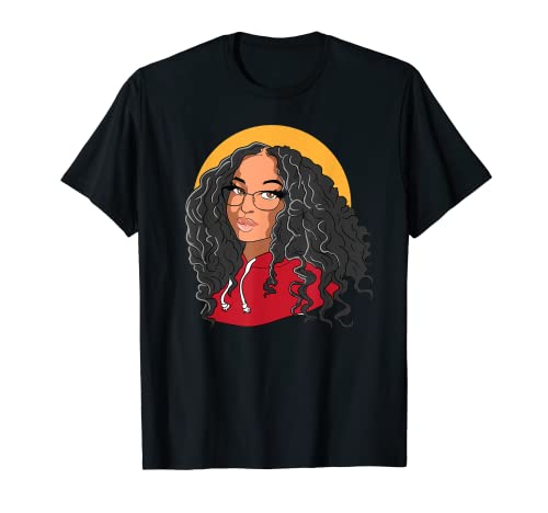Negro Mujer Art Urban Girl Genius Camiseta