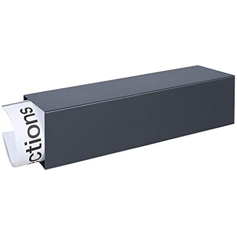 MOCAVI ZF 1 Newspaper Holder Anthracite Grey Modern Design Newspaper Compartment RAL 7016 Grey Newspaper Box Square Cover