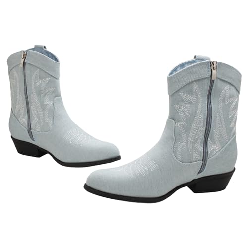 Peppep Western Cowgirl Cowboy Ankle Boots For Women Or Ladies thumb #4