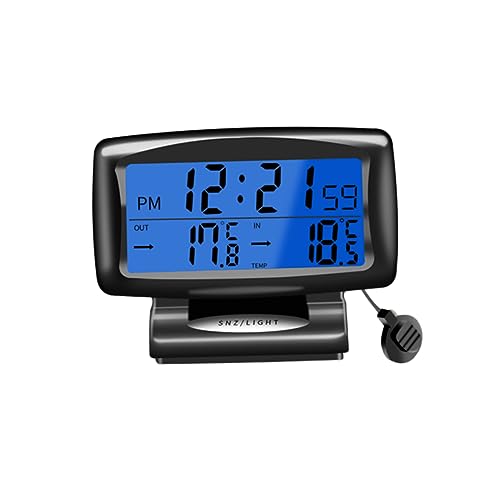 FELTECHELECTR Car Luminous Thermometer with Dual Temperature Display Gauge for Easy Installation and Night Reading Car Dashboard Decoration