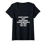 Photo Gallery donna non gioco sempre videogiochi divertente gioco online geek gamer maglietta con collo a v Photo Gallery donna non gioco sempre videogiochi divertente gioco online geek gamer maglietta con collo a v