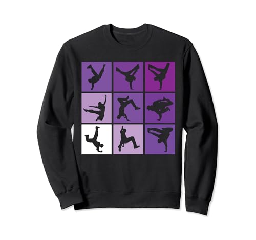 Poses retro de break dance de hip hop Sudadera