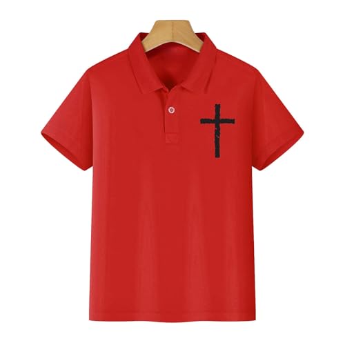 Kids Toddler Boys Girls ๐๐ผlo T Shirt Linen Short Sleeves Solid Color V Neck with Buttons Casual Tops3