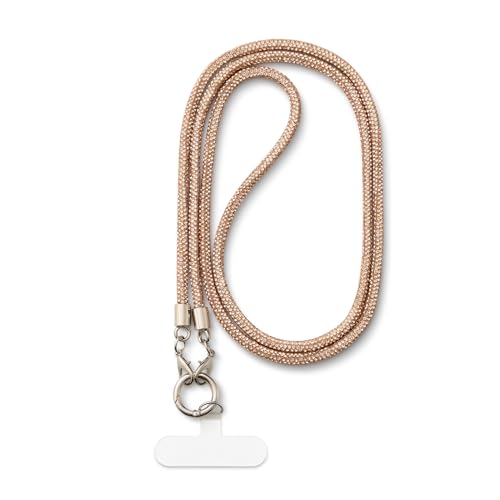 AOKSUNOVA Catena per cellulare con glitter lungo, cordino con strass,