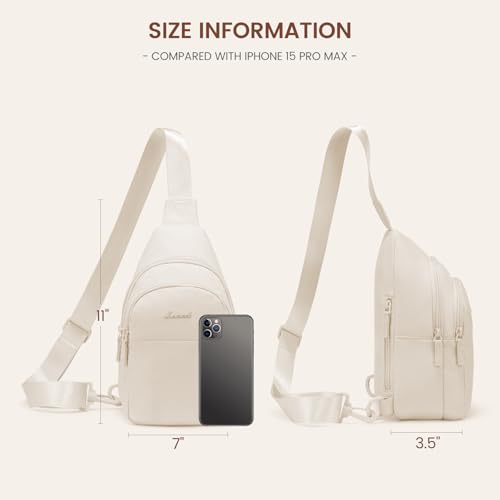 LOVEVOOK Sling Bag for Women, Puffer Crossbody Bags for Women, Small Sling Backpack, Travel Hiking Chest Bag Daypack4