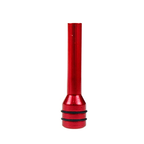 Modengzhe 4 Pcs Red Aluminum Alloy Car Door Lock Knob Covers, Universal Fit Interior Door Pull Pin Cover for Most Vehicles, 5mm Shaft Hole Diameter and 7mm Shaft Diameter