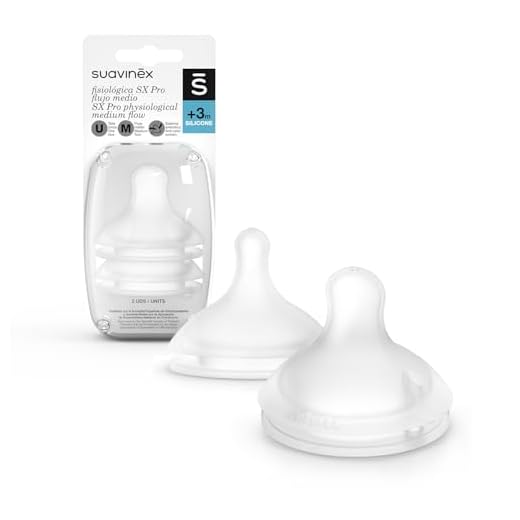 Suavinex, Pack de 2 Tetinas Fisiológicas Sx Pro de Silicona, para Biberones Suavinex, Tetina de Flujo Medio (M), Tetina para Leche, Zumo o Agua, Tetina +3 Meses, con Válvula Anticólico, 2 Unidades