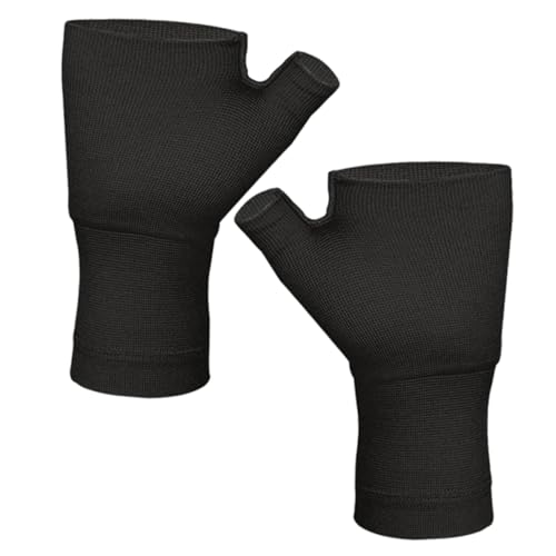 Cabilock 1 Pair Stretchy Wrist Brace Sleeve with Thumb Support Breathable Compression Gloves for Sports Cycling Climbing Baseball Fit