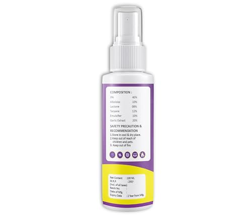 Amish Herbal Lizard Spray 100ml Pack Of 2 |10 Minutes Formula |Removes Entire Lizard colony|Powerful 100% Organic No Chemical Lizard Repellent Spray For home and kitchen