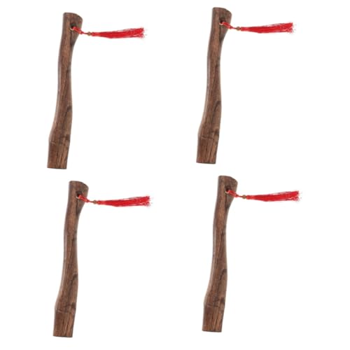 Gadpiparty 4 Stück Axtstiel aus massivem Holz Beil Werkzeug Camping -Zubehör Holzstiel für Axtholzgriff draussen Karbonisiertes Holz Axtstiel aus Holz Axtgriff Faustkeil hölzern