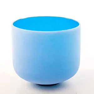 Leize Crystal Singing Bowl 432hz G Note Throat Chakra Blue 8