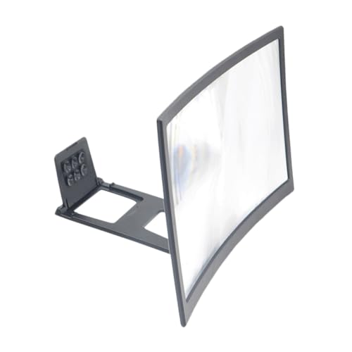 KAILIKETIY 曲面スマホ画面拡大鏡 倍高精細レンズ搭載 放射線防護 視覚疲労軽減 強力吸着 滑り止め設計 スマホ対応 ブラック