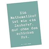 Mr. & Mrs. Panda Ansichtskarte Spruch Mathematiker Magie - Geschenk, kreative Geschenke, Grußkarte, Ein ist wie ein Zauberer, Kunstkarten, Berufe, Postkarte, logische Zusammenhänge, Mathematik Humor