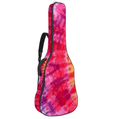 Sac pour guitare acoustique, électrique et basse, étui souple tie-dye avec poches