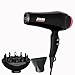 Jinri Powerful Salon Hair Dryer Negative Ionic blow dryer with Nozzle,AC Motor 1875w (black)