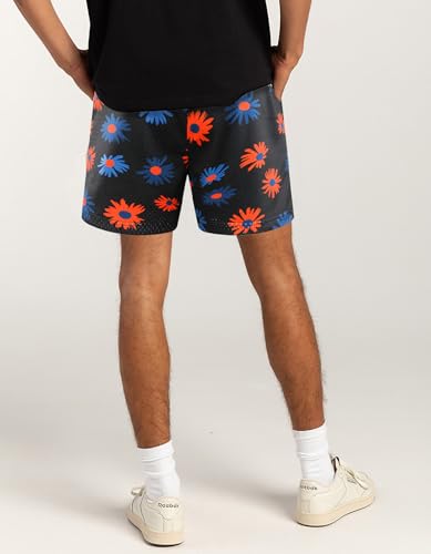 Men's Graphic Print Shorts Retro Basketball Shorts Mesh Cool Short Athletic Workout Shorts with Pocket3