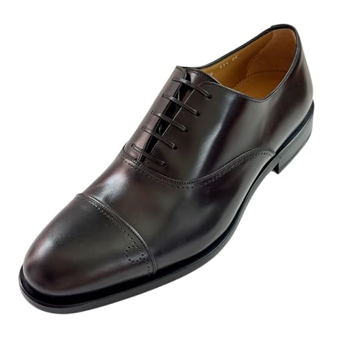 Giovanni Leather 11.5 EE Cap Toe Gancini Oxford Men's Black Dress Shoes (Salvatore