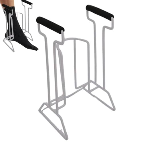 Aiuti per indossare i calzini, facile da impugnare, aiuta a indossare i calzini, dispositivo antiruggine per calzini, strumento di grandi dimensioni per indossare calzini per donne anziane incinte