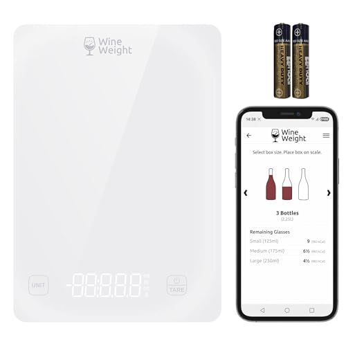 WineWeight Smart Kitchen Scale – Dual-Use App-Connected Boxed Win...