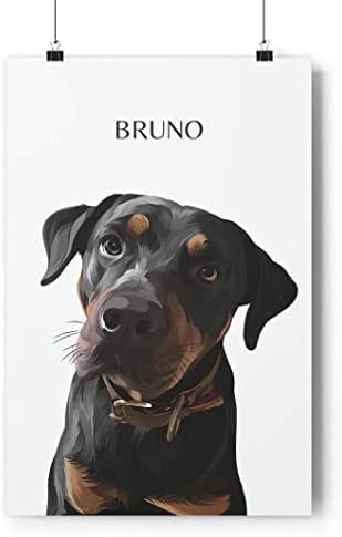 A Hand Drawn, Custom Made, Pet Portrait (Fine Art Print, 12 x 16 Inches)