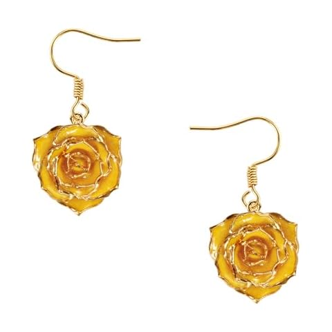 OLEKURT 24K Gold Earrings 24K Gold Dipped - Best Gift for Women Valentines Day Anniversary Birthday (Yellow) Cover