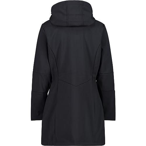 CMP - Damenparka mit Kapuze und Reißverschluss, Schwarz, L