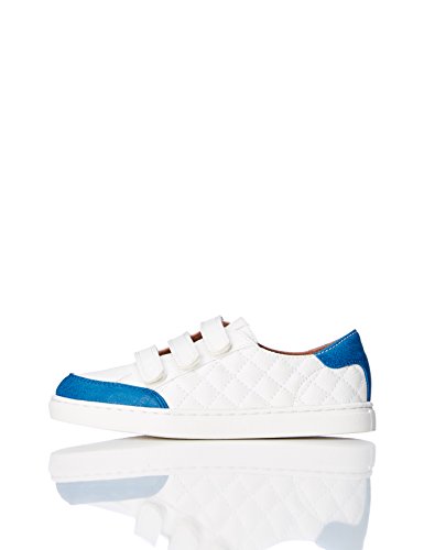 RED WAGON Zapatillas de Deporte Quilted con Velcro para Niños, Blanco (White), 34.5 EU