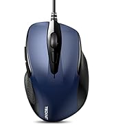 USB Wired Mouse, TECKNET 6-Button Corded Mouse with 2 Adjustable DPI, Optical Computer Mouse with...