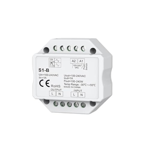 Variateur LED 220V S1-B à bouton-poussoir et gradation précise RF