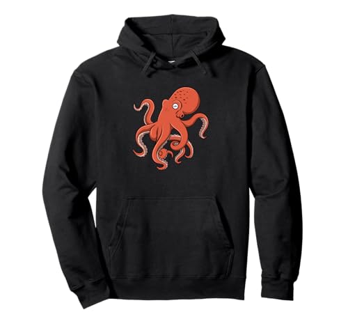 Pulpo Animal Marino Kraken Calamar Océano Sudadera con Capucha