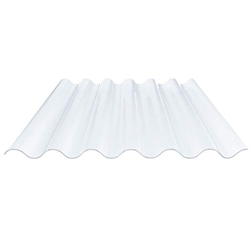 Preisvergleich Produktbild Lichtplatte / Wellplatte / Lichtwellplatte / Profil 177 / 51 / Material PVC / Breite 1097 mm / Länge 2,00 m / Stärke 1,4 mm / Farbe Klarbläulich