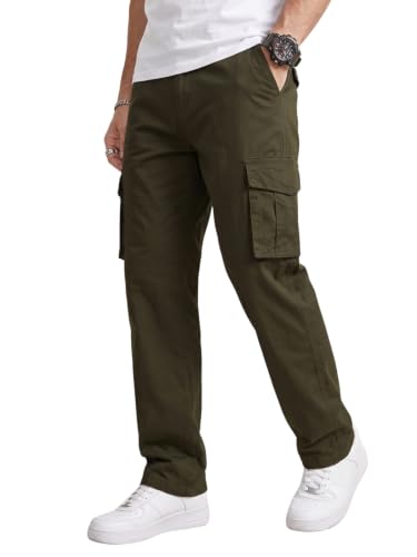 Image of Leriya Fashion Men Cargo Pants | 6 Pocket Cotton Cargo Joggers for Men | Loose Fit Stylish Pant with Pockets | Casual Baggy Trousers & Streetwear Lower (Available in Plus Size)