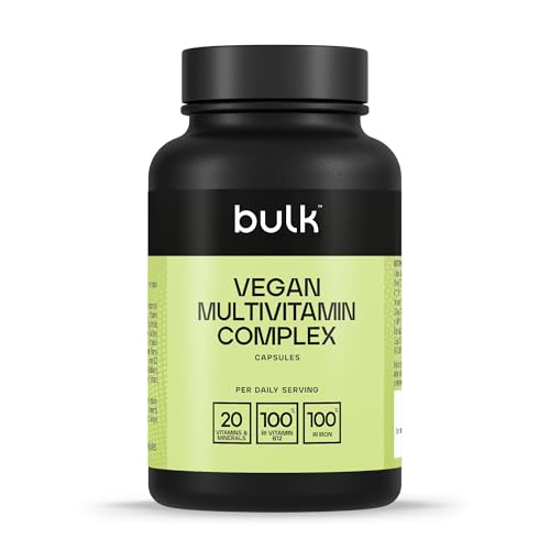 Bulk Vegan Multivitamin Capsules, Minerals, Pack of 90, 30 Servings, Packaging May Vary