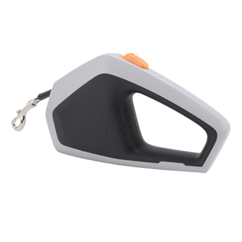 LUCKDANO Correa Retráctil para Perros Correa Retráctil para Mascotas, Cuerda de Nailon de Alta Resistencia, 16.4 Pies, para Perros Segura y con Cómodo, Adecuada para Pasear Al Aire Libre, Negro/Gris